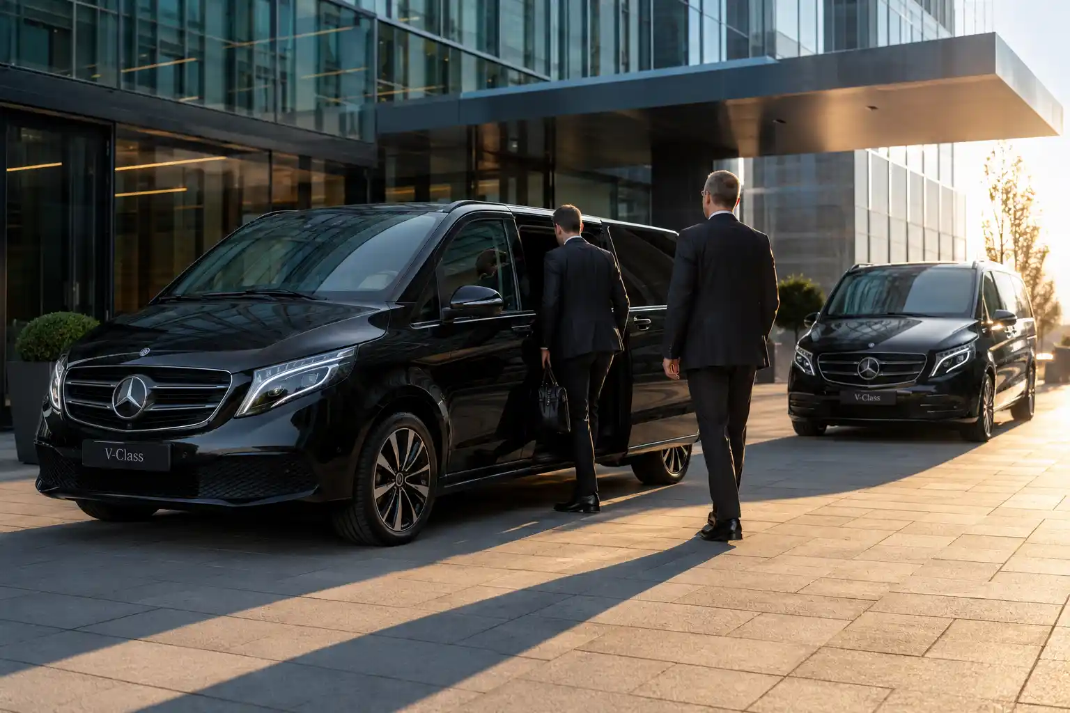 Chauffeur privé pour entreprises et grands comptes à Lille, van Mercedes Classe V